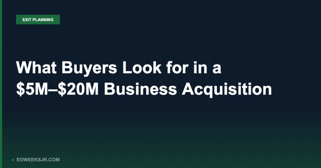 What Buyers Look for in a $5M–$20M Business Acquisition