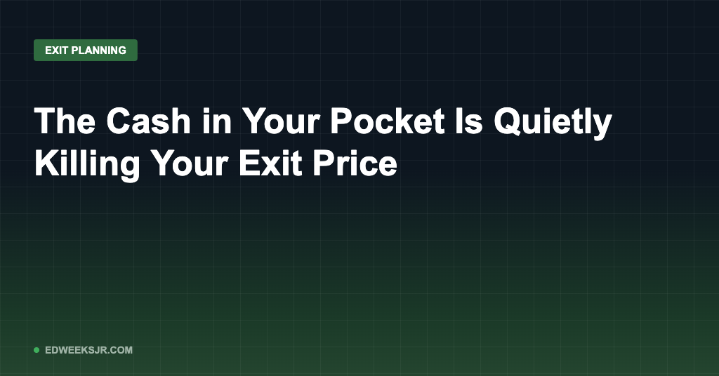 The Cash in Your Pocket Is Quietly Killing Your Exit Price