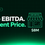 Two identical storefronts each labeled $2M EBITDA, with sale prices of $8M and $14M. Same EBITDA. Different Price.